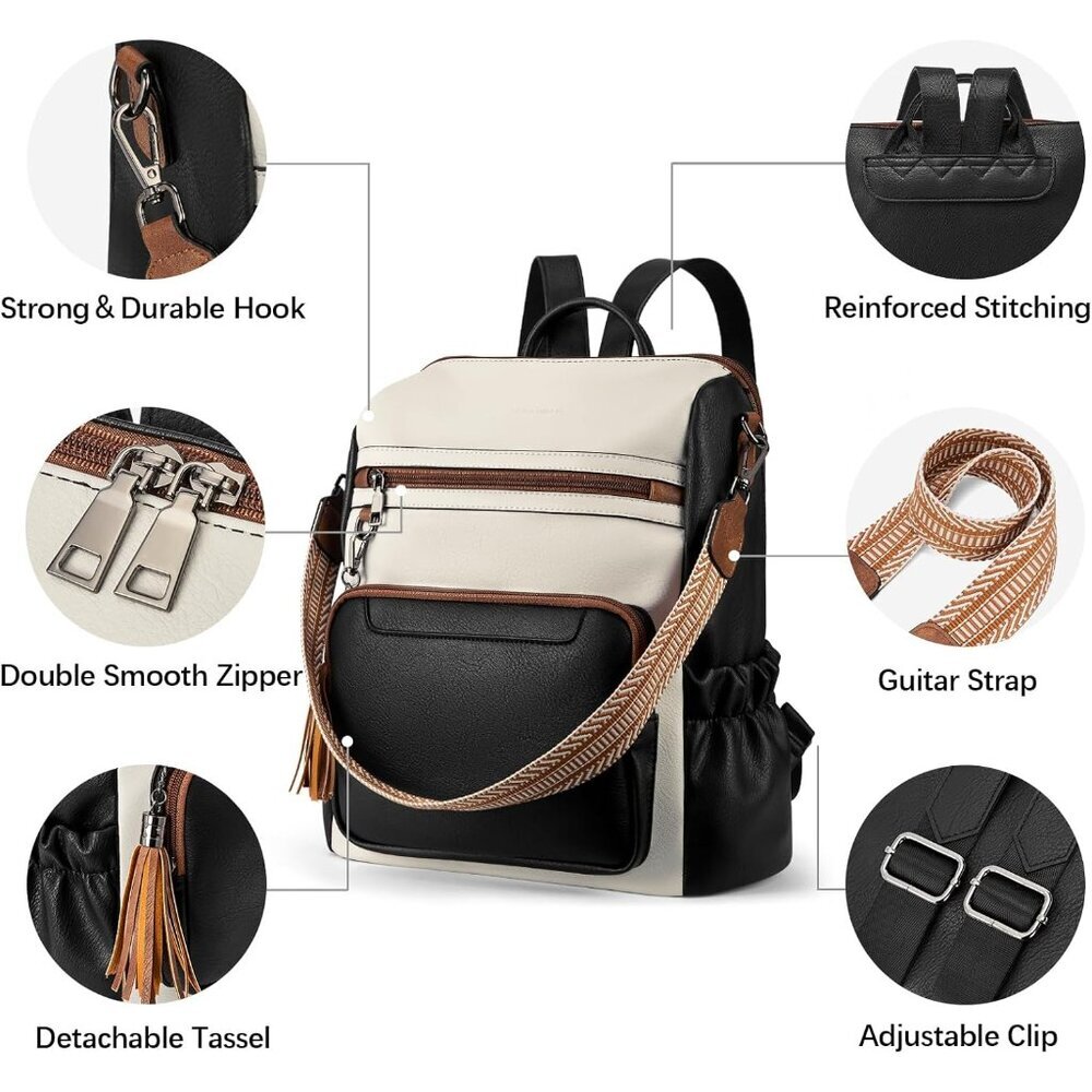 Stylish Multi-Functional Women's Backpack Purse -… - image 6